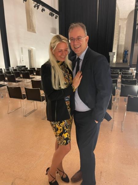Source: Alion Institute. Tyasha A. with the director of the Chamber of Commerce and Industry of Primorska, Mr. Robert Rakar